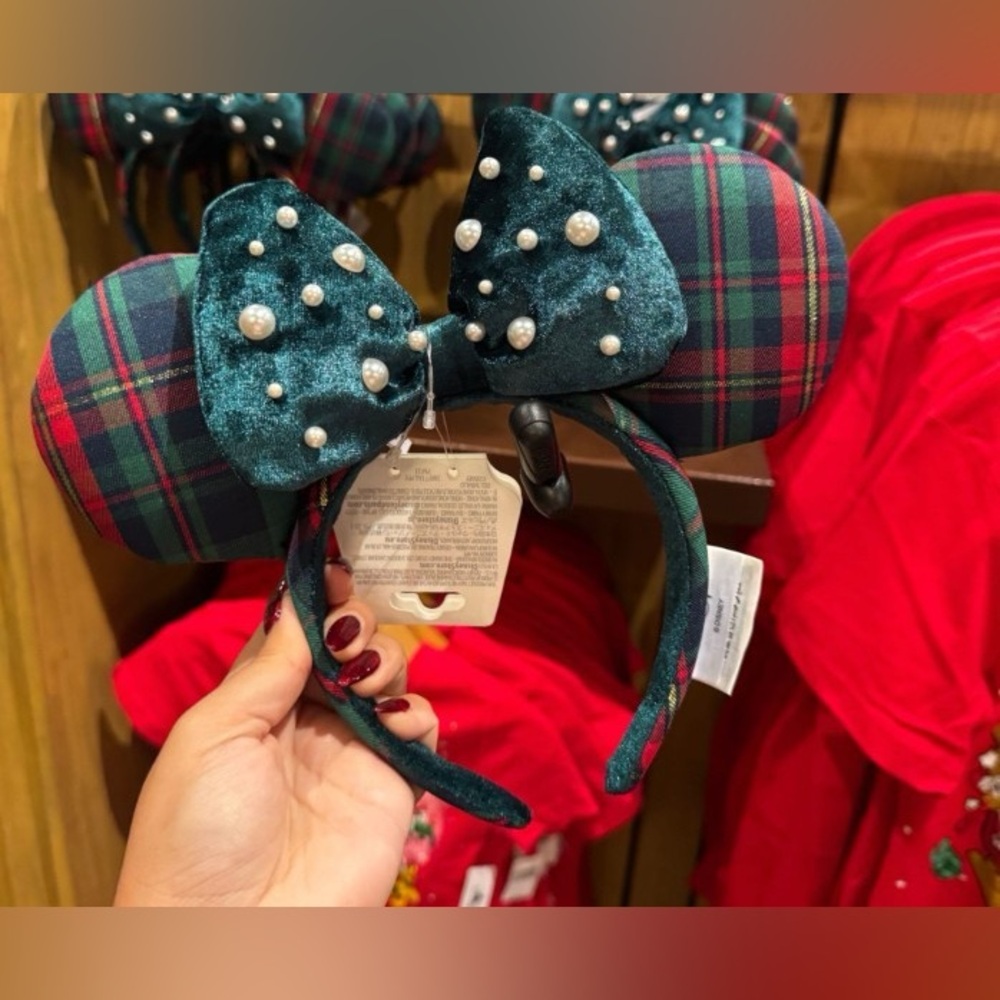 Disney Plaid Christmas Minnie Ears